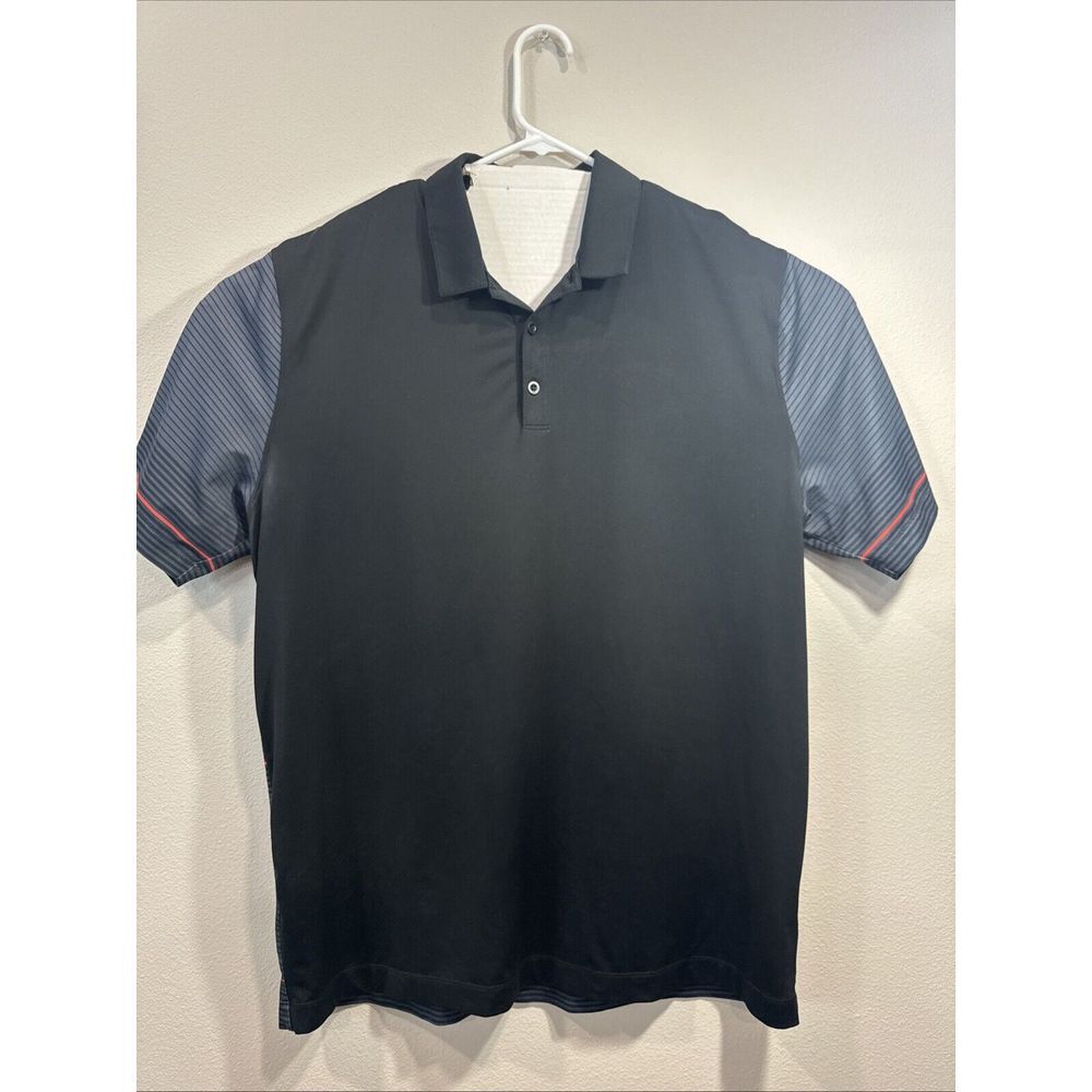 NIKE GOLF MEN'S TOUR PERFORMANCE BLACK GRAY Orange DRI FIT Sz XL‎
